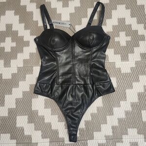 Haute Monde Black Bodysuit